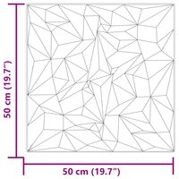 Wandpanelen 24 pcs Amethist Grijs 50 x 50 cm XPS Schuim 4