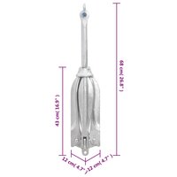 Anker inklapbaar 12 kg thermisch verzinkt gietijzer zilver 7