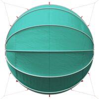 Zwembadoverkapping Blauw 472 x 460 x 229 cm 185T polyester met PU-coating 11