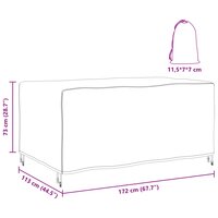 Tuinsethoes Effen Zwart 172 x 113 x 73 cm 600D 12