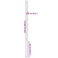 Plantondersteuning 50 pcs Groen 170 x 0,6 x 0,6 cm Staal 11