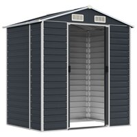 Tuinschuur 191x130x198 cm gegalvaniseerd staal antracietkleurig 3