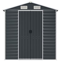 Tuinschuur 191x130x198 cm gegalvaniseerd staal antracietkleurig 4