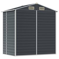 Tuinschuur 191x130x198 cm gegalvaniseerd staal antracietkleurig 7