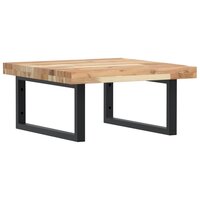 Badkamer wandschap staal en massief acaciahout 2