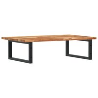 Badkamer wandschap staal en massief acaciahout 6