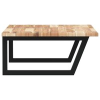 Badkamer wandschap staal en massief acaciahout 5
