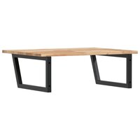Badkamer wandschap staal en massief acaciahout 6