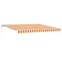 Elektrisch Uittrekbaar Zonnescherm Geel en Oranje 400 &times; 300 cm 2