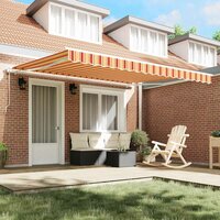 Elektrisch Uittrekbaar Zonnescherm Geel en Oranje 400 &times; 300 cm 3