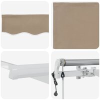 Elektrisch Uittrekbaar Zonnescherm Beige 400 &times; 300 cm 4