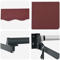 Elektrisch Uittrekbaar Zonnescherm Bordeaux Rood 3 x 2,5 m 7