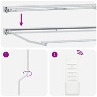 Elektrisch Uittrekbaar Zonnescherm Lichtgrijs 3 x 2,5 m 7