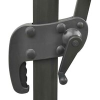 Zweefparasol met paal en LED-verlichting 300 cm zwart 8