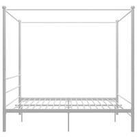 Hemelbedframe metaal wit 200x200 cm  3