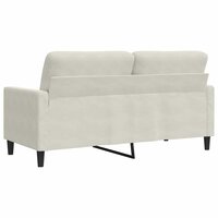 Tweezitsbank 140 cm fluweel cr&egrave;mekleurig 6