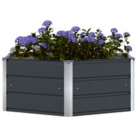 Plantenbak Antraciet 129 x 129 x 45 cm Staal 3