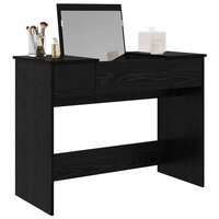 Kaptafel met lade Zwart Eiken 100 x 45 x 76 cm 3