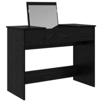 Kaptafel met lade Zwart Eiken 100 x 45 x 76 cm 5