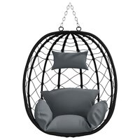 Egg hangstoel Antraciet 91,5 x 54,5 x 107 cm poly rattan 5