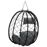 Egg hangstoel Antraciet 91,5 x 54,5 x 107 cm poly rattan 7