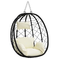 Egg hangstoel Cr&egrave;mewit 91,5 x 54,5 x 107 cm poly rattan 2