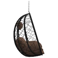 Egg hangstoel Koffiebruin 91,5 x 54,5 x 107 cm poly rattan 5