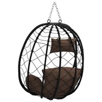 Egg hangstoel Koffiebruin 91,5 x 54,5 x 107 cm poly rattan 6