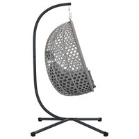Egg hangstoel Antraciet en grijs 104 x 100 x 191 cm 4
