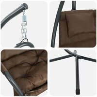 Egg hangstoel Koffiebruin 94 x 107 x 196,5 cm Staal 8