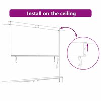 Rolgordijn Gestreept Antraciet 200x250 cm Stof en Aluminium 6