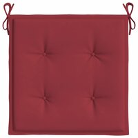 Tuinstoelkussens 4 st 40x40x4 cm oxford stof wijnrood 5