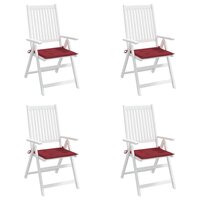 Tuinstoelkussens 4 st 40x40x4 cm oxford stof wijnrood 7