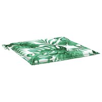 Stoelkussens 2 st bladpatroon 40x40x4 cm stof 4