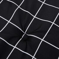 Tuinstoelkussens 4 st ruitpatroon 40x40x4 cm stof zwart 7
