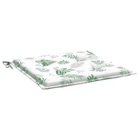Stoelkussens 4 st bladpatroon 40x40x4 cm stof 5