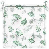 Stoelkussens 4 st bladpatroon 40x40x4 cm stof 6
