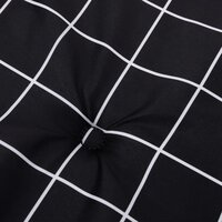 Tuinstoelkussens 6 st ruitpatroon 50x50x4 cm stof zwart 7