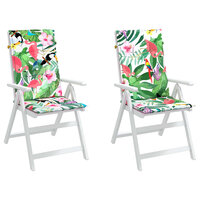 Tuinstoelkussens 2 st 120x50x3 cm stof meerkleurig 4