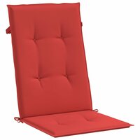 Tuinstoelkussens 2 st hoge rug 120x50x3 cm stof rood 5