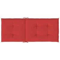 Tuinstoelkussens 2 st hoge rug 120x50x3 cm stof rood 7