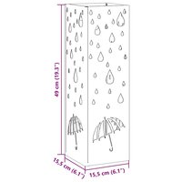 Paraplustandaard met opslag Wit 15,5 x 15,5 x 49 cm Metaal 9