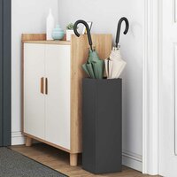 Paraplustandaard met opslag Zwart 15,5 x 15,5 x 49 cm Metaal 3