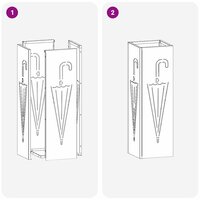 Paraplustandaard Antraciet 15,5 x 15,5 x 49 cm Metaal 7