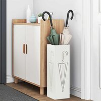Paraplustandaard met opslag Wit 15,5 x 15,5 x 49 cm Metaal 3