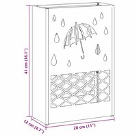 Paraplustandaard Roze 28 x 12 x 41 cm Staal 9