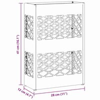Paraplustandaard Mosterdgeel 28 x 12 x 41 cm Staal 9