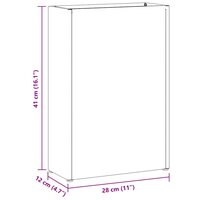 Paraplustandaard Zwart 28 x 12 x 41 cm Staal 9