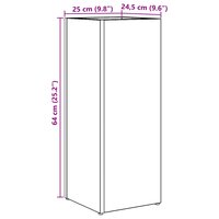 Paraplustandaard met opslag Wit 25 x 24,5 x 64 cm Bewerkt hout 11