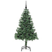 Kerstboom met 150 LED met standaard Groen 150 cm PVC 4